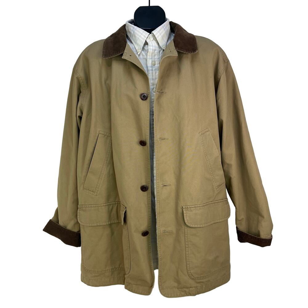 L.L. Bean Tan Jacket with Brown Accents